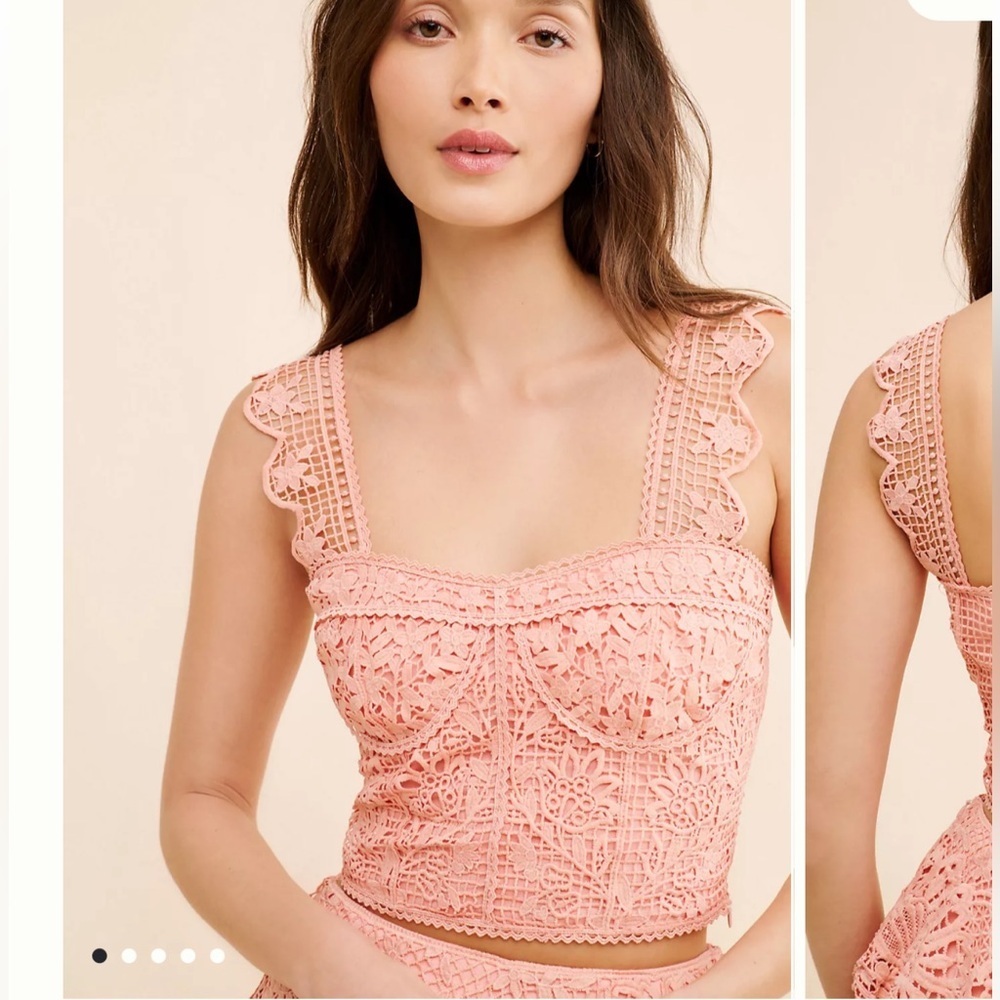 FARM Rio Guipire Sleeveless Corset Top